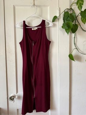 Nicki Minaj Burgundy Zip-Front XL Dress